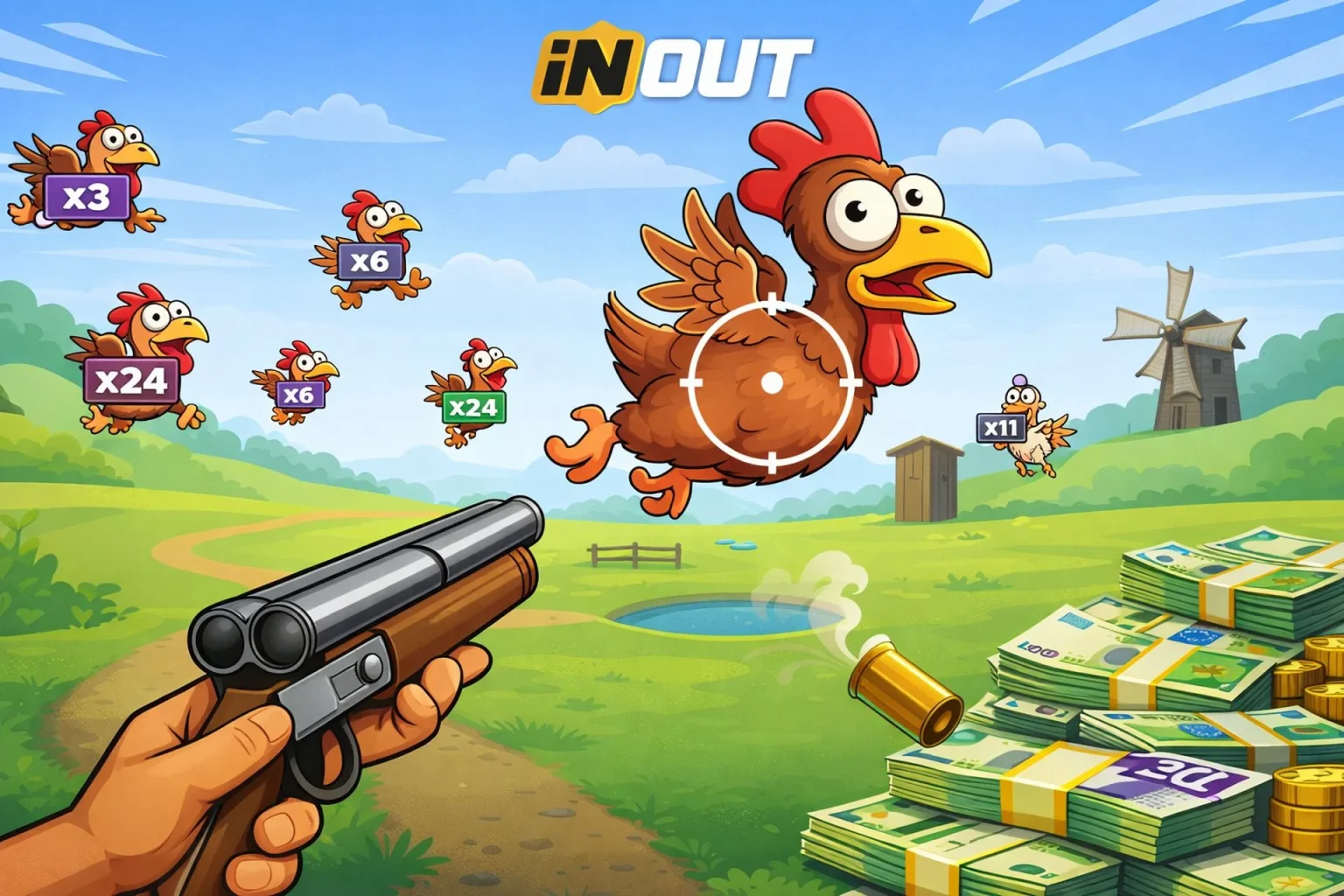 Chicken Shoot Inout Games: demo en review van het casinospel